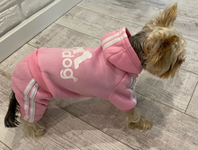 Load image into Gallery viewer, Adidog Button Up Fleece Jumpsuit/Dog Clothing Hoodie
