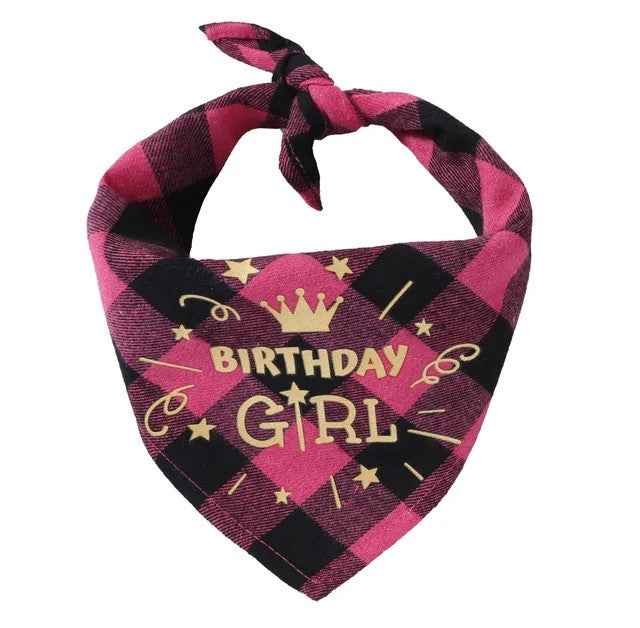 Dog Birthday Boy Bandana, Birthday Girl Bandana