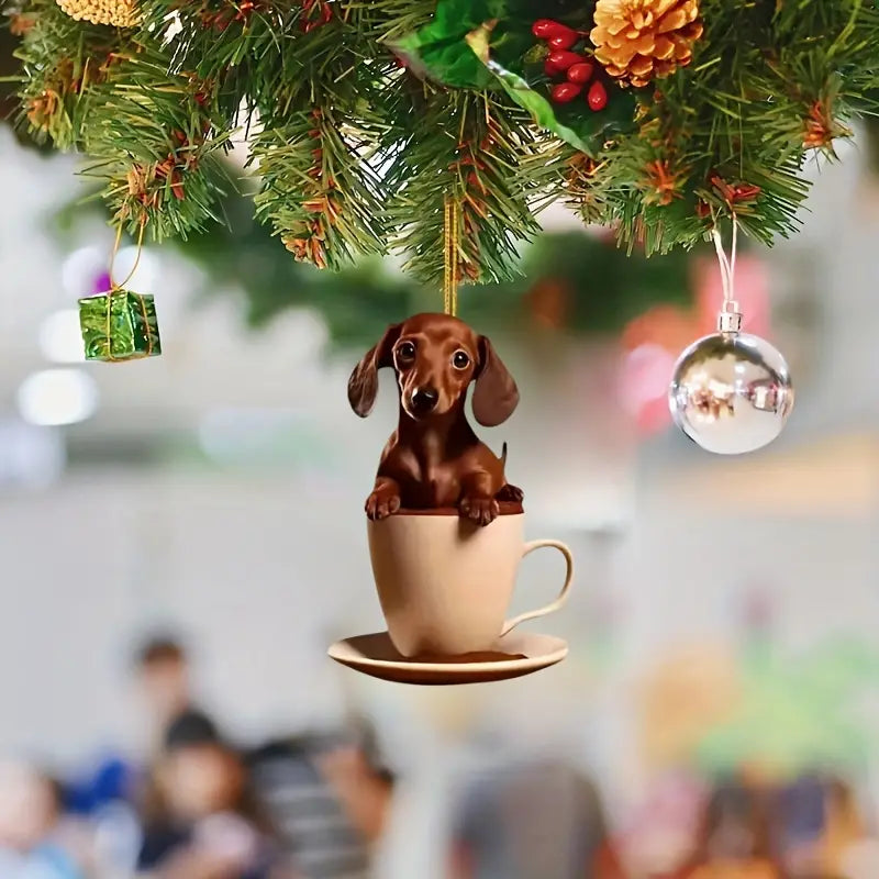 Christmas Dachshund Ornaments, Magnet