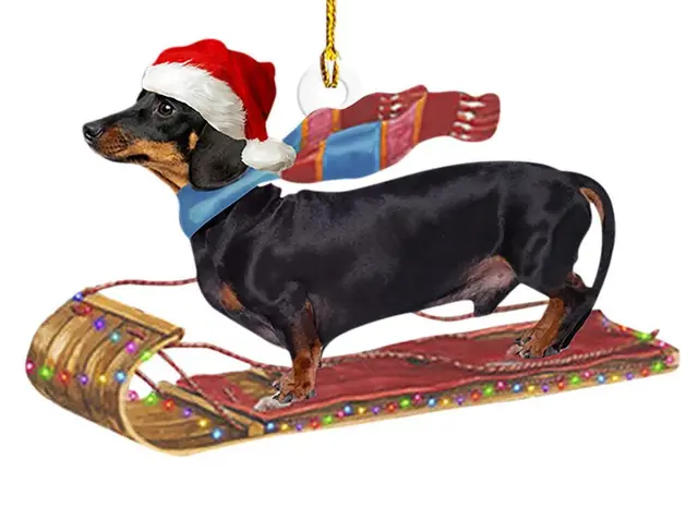 Christmas Dachshund Ornaments, Magnet