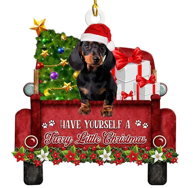 Christmas Dachshund Ornaments, Magnet