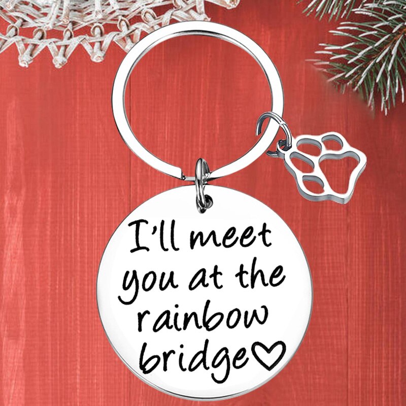 Pet Memorial Dog Metal Key Chain Dog & Cat