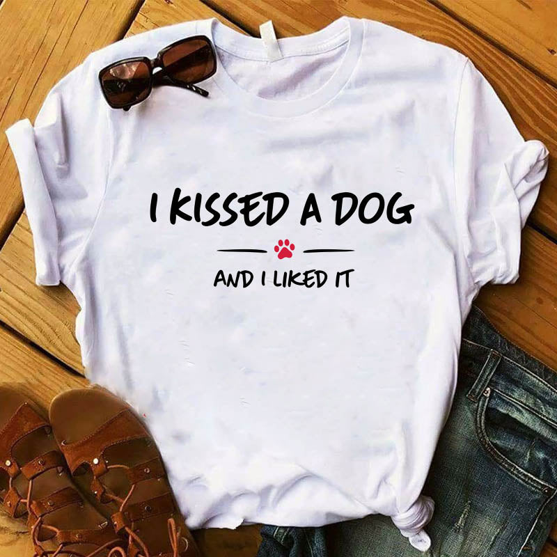 T-shirt Corgi Never Walk Alone I Kissed A Dog /Womens Tshirt