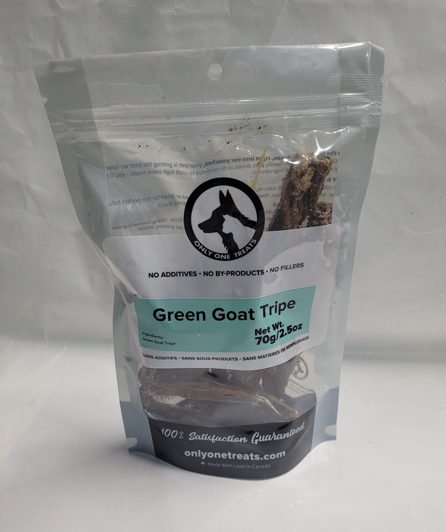 Only One Green Goat Tripe Dog Treat