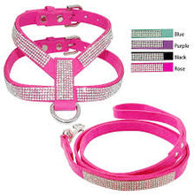 Load image into Gallery viewer, Pet Harness &amp; Leash Rhinestone. BLING!!!
