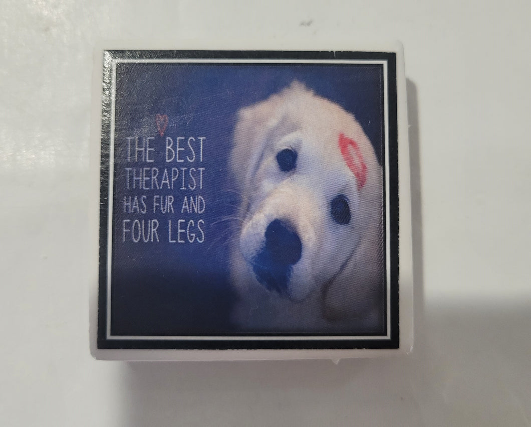 Dog Coaster/Fridge Magnet The Best Therapist