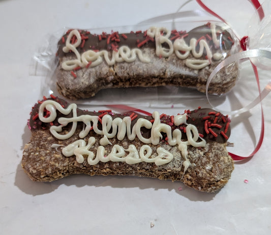 Happy Valentine Peanut Butter Bone Dog Treat