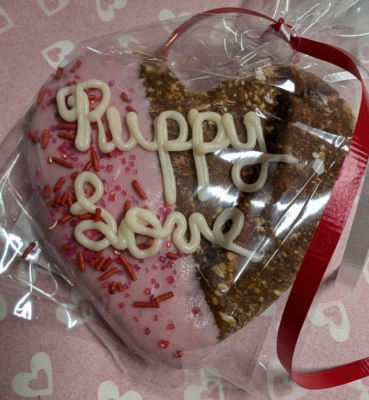 Valentine's Day Large Dipped Heart Dog Treats