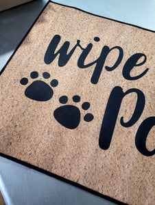Wipe Your Paws lined door mat