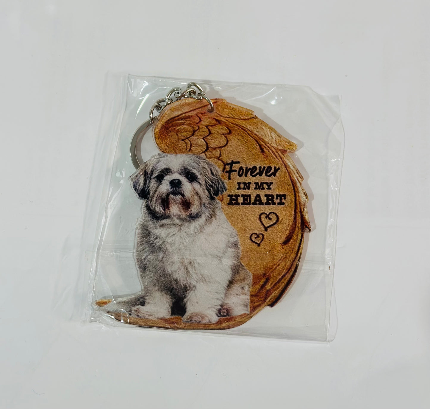 Dog Keychain "Forever in My Heart"