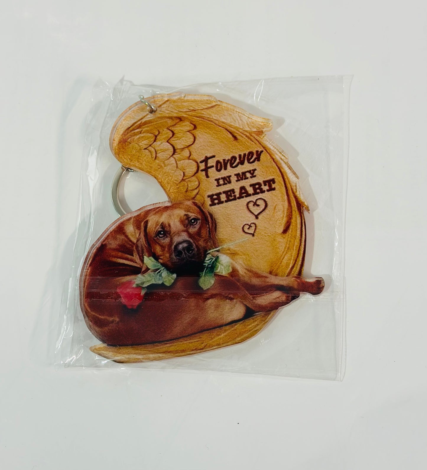 Dog Keychain "Forever in My Heart"