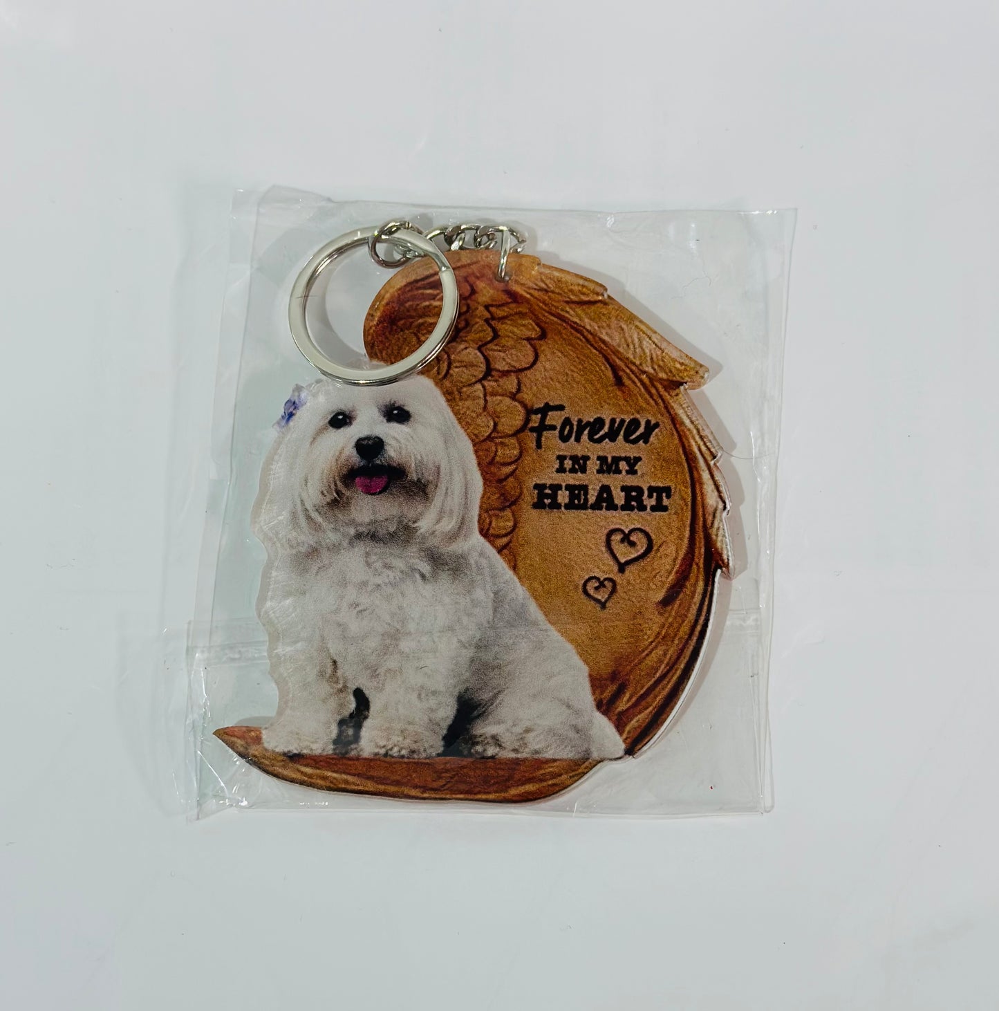 Dog Keychain "Forever in My Heart"