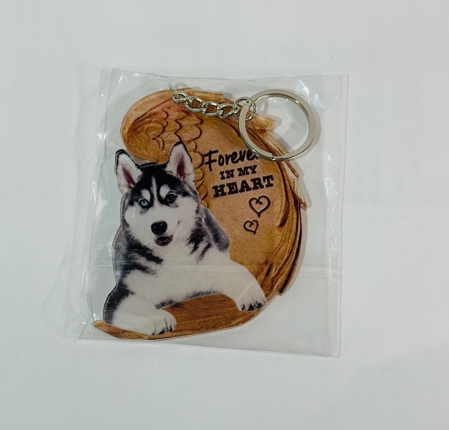 Dog Keychain "Forever in My Heart"