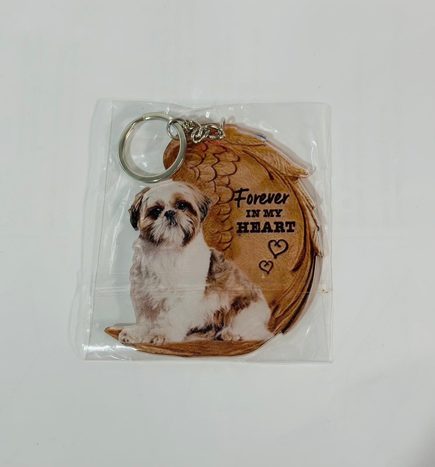 Dog Keychain "Forever in My Heart"