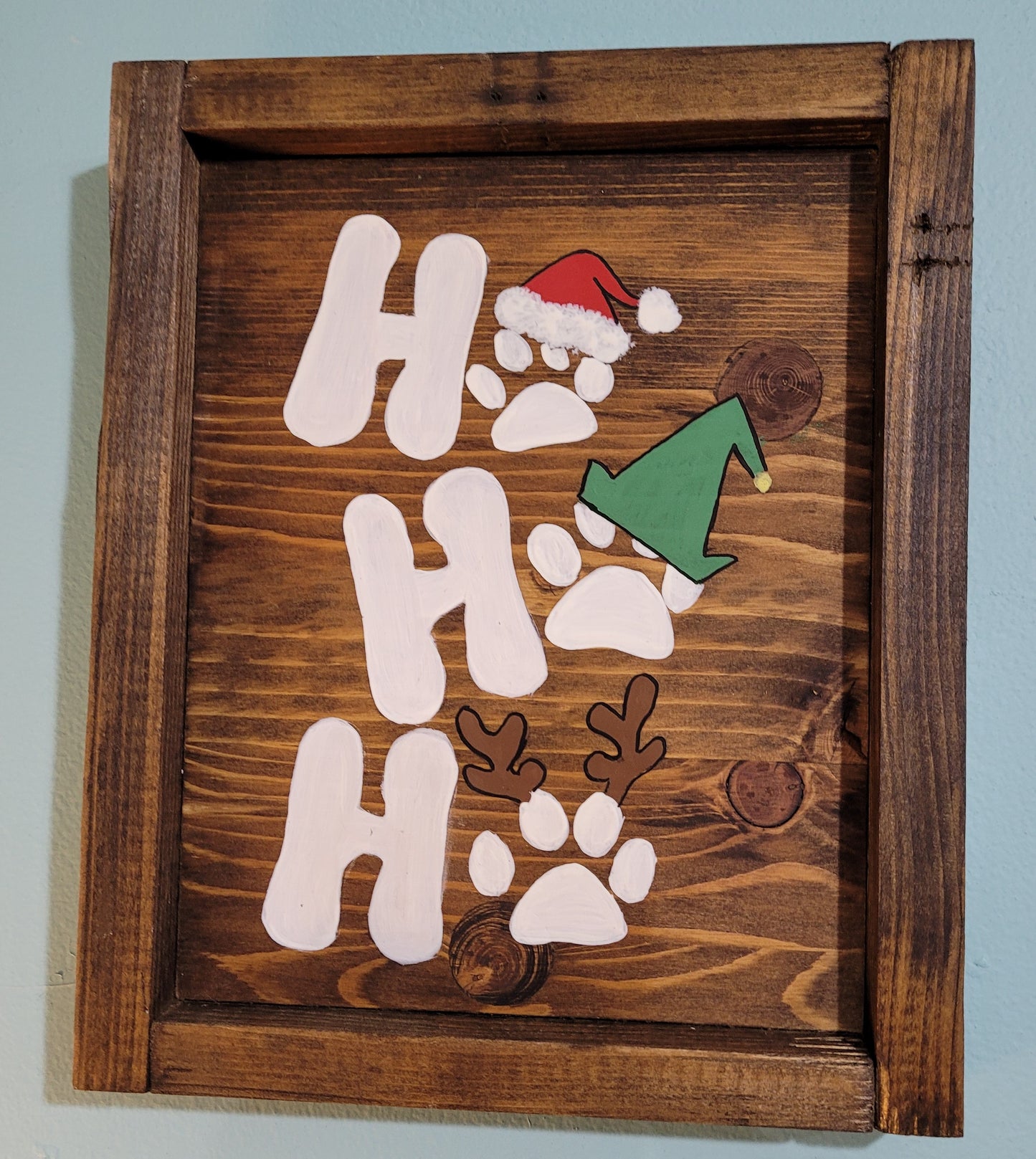 HO HO HO Dog Sign