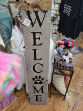 Load image into Gallery viewer, Welcome and Merry Christmas Front Door Dog Sign
