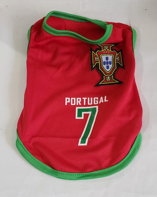 Dog Soccer Jersey Portugal