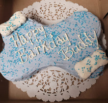 Load image into Gallery viewer, Dog Birthday Cake Bone Cake Let us know in NOTES or AUTO info  1. When you want to p                                        ickup. 2Name of dog. 3 Color of cakePreorder at least one week in advance)
