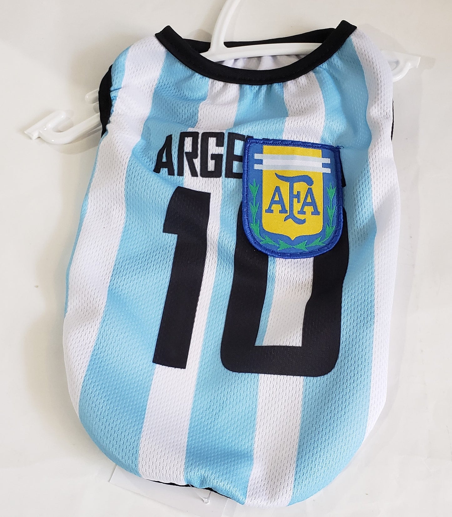 Dog Soccer Jersey Argentina