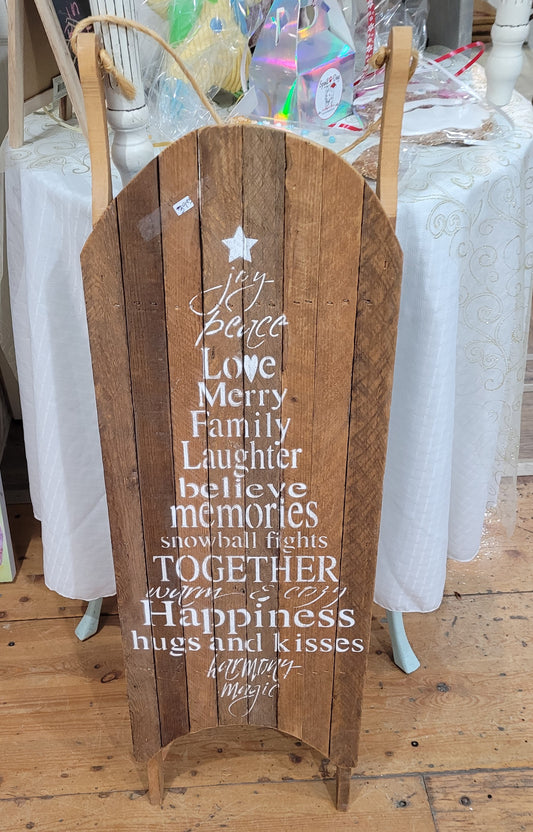 Wooden Sleigh Sign